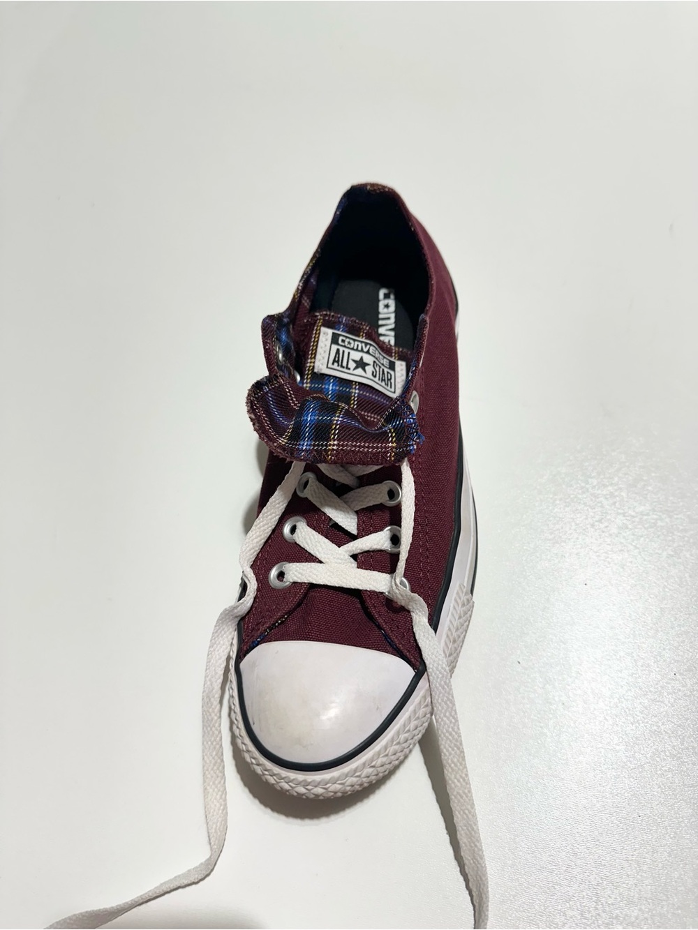 Converse Burgundy and White Low-Top Sneakers - Picture 4 of 4